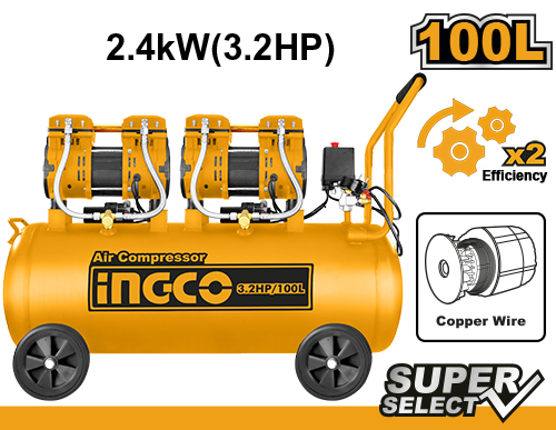 Compresseur d’air 100 L INGCO - ingco-maroc.com