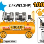 Compresseur Silencieux 100L 2×1200W 3.2HP INGCO - ingco-maroc.com