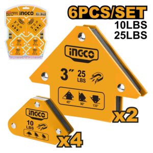 Support magnétique pour soudage 6 pcs INGCO - ingco-maroc.com