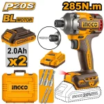 Visseuse à choc 20V 2batteries 285Nm INGCO - ingco-maroc.com