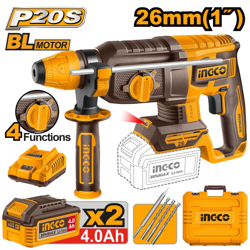 Marteau perforateur sans fil 20V INGCO - ingco-maroc.com