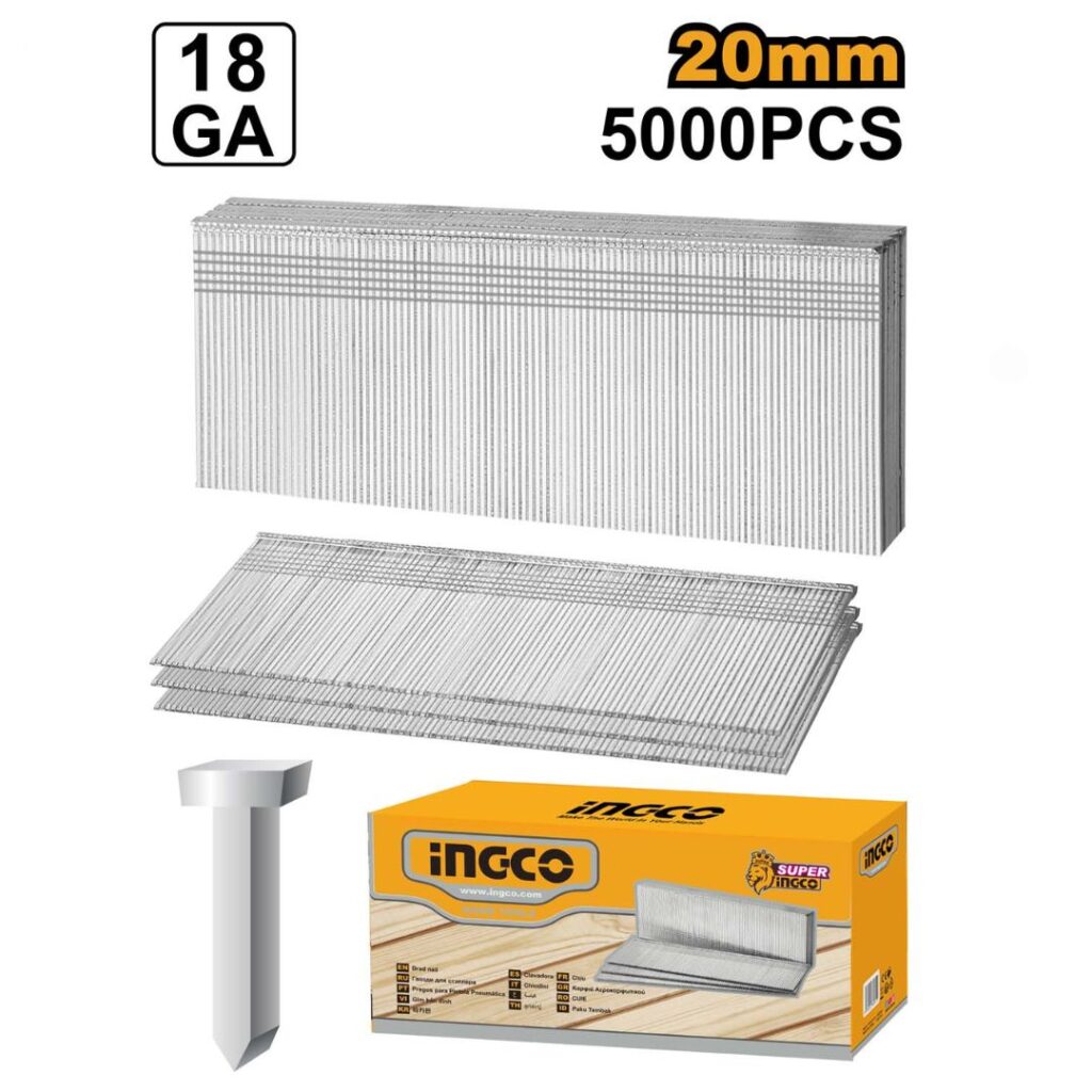 Clous de finition 20 mm – 5000 pcs INGCO - ingco-maroc.com