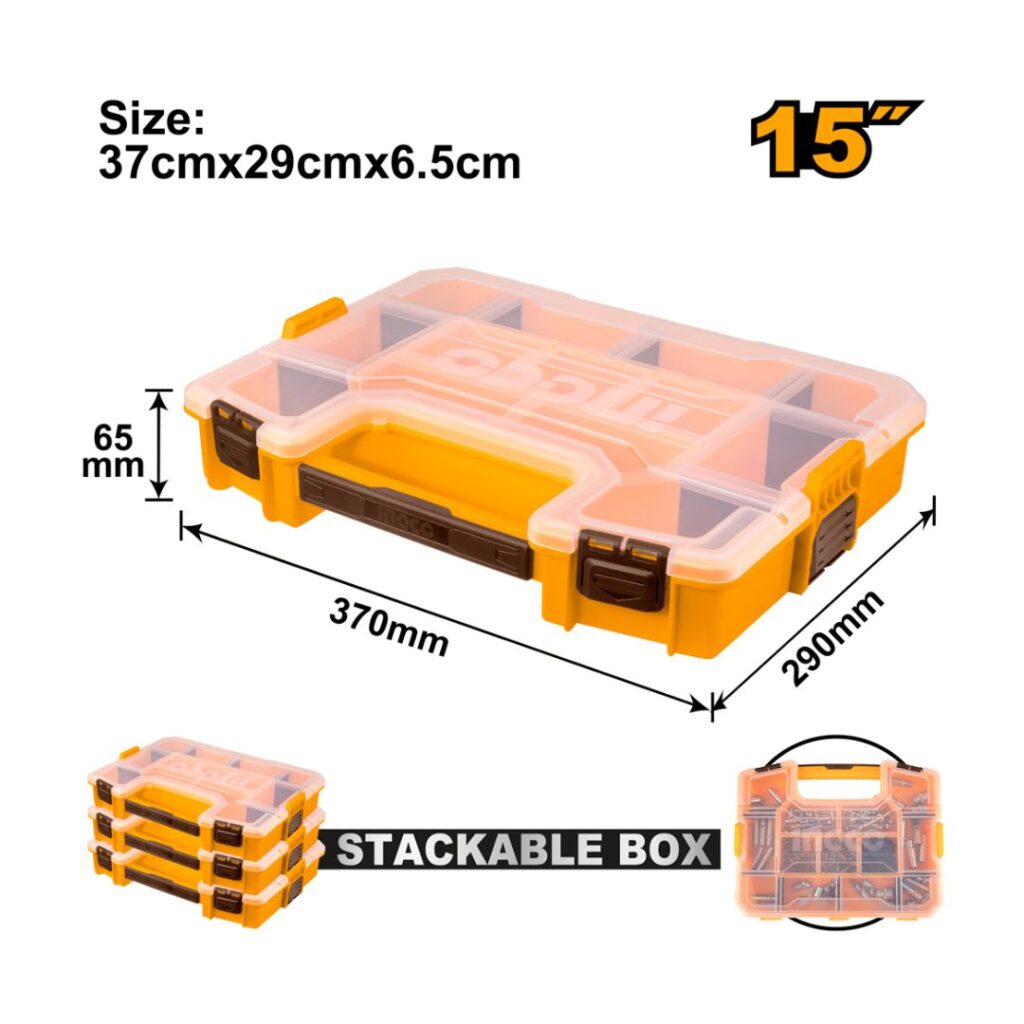 BOÎTE DE RANGEMENT PLASTIQUE 15" PBX1511 INGCO - ingco-maroc.com