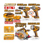 Outils sans fil Cordless 4 pcs combo kit COSLI241297 INGCO - ingco-maroc.com