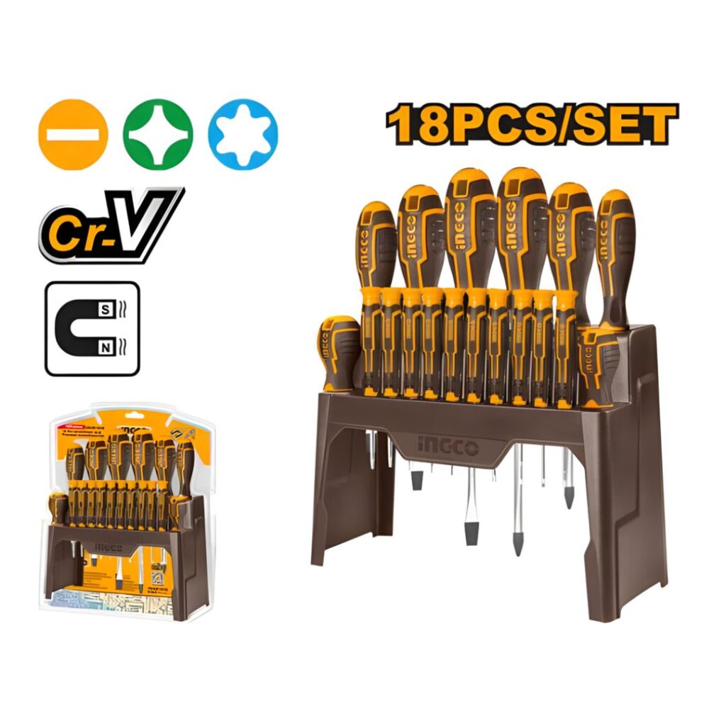 Set de 18 tournevis et tournevis de précision HKSD1828 INGCO - ingco-maroc.com