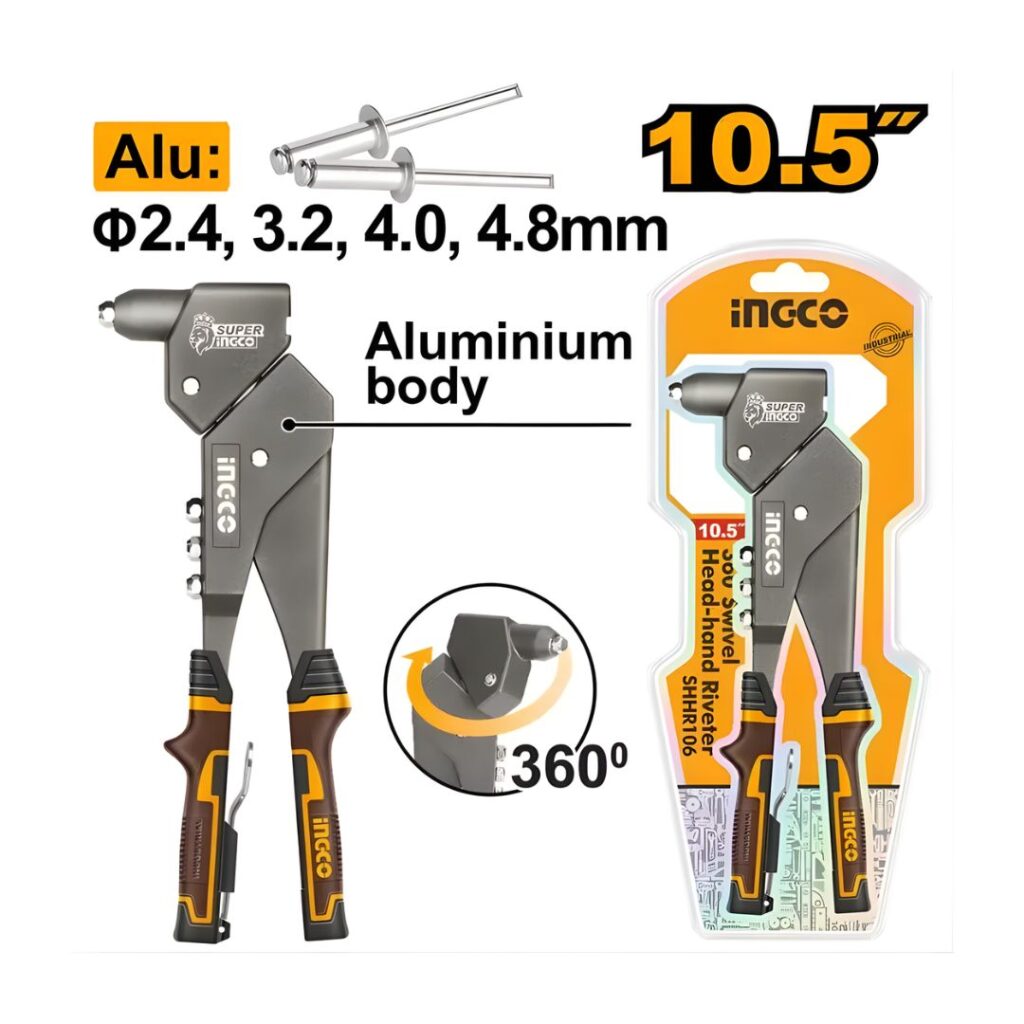 RIVETEUSE A TETE PIVOTANTE A 360° SHHR106 INGCO - ingco-maroc.com