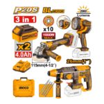 Ensemble combiné 3 pièces industriel 20V COSLI250183 INGCO - ingco-maroc.com