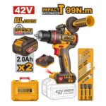 Perceuse à percussion 42V 99 Nm CIDLI429982 INGCO - ingco-maroc.com