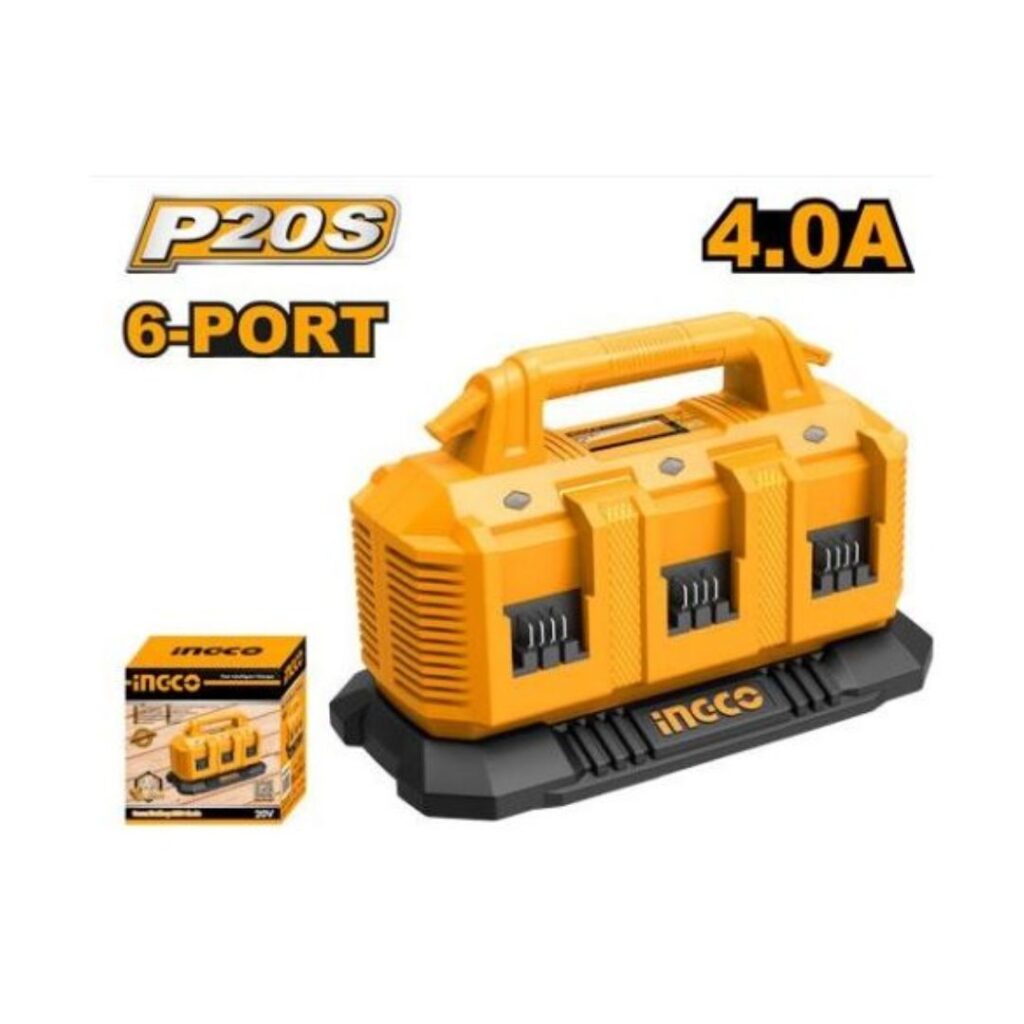 Chargeur à batteries 20V 4Ah 6ports INGCO - ingco-maroc.com
