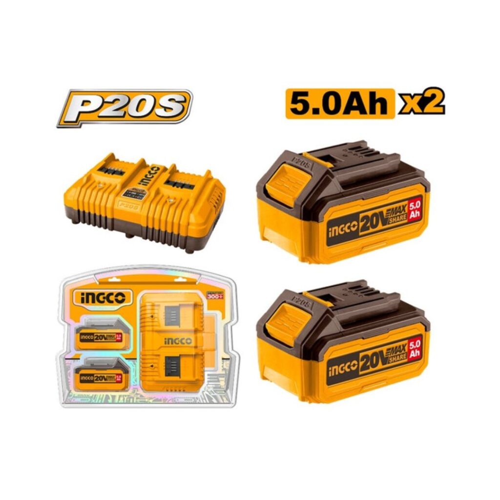 Kit batterie et chargeur Lithium-Ion P20S INGCO - ingco-maroc.com