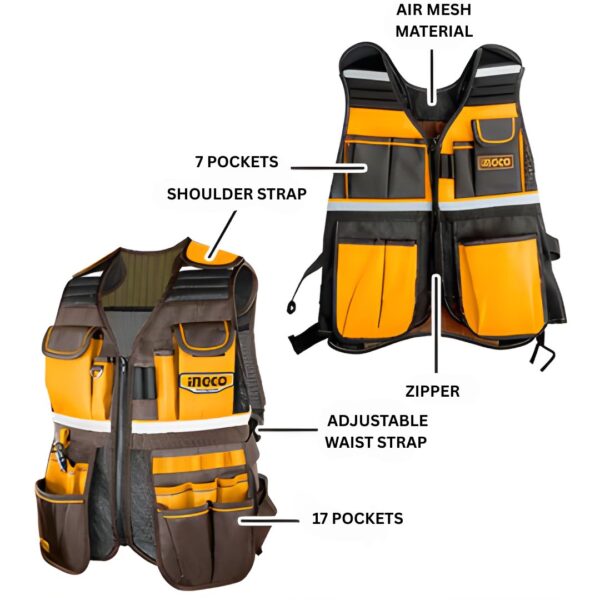 Gilet à outils INGCO - ingco-maroc.com - 4
