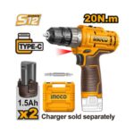 Malette Visseuse 12V 2 batteries 20Nm TypeC INGCO - ingco-maroc.com