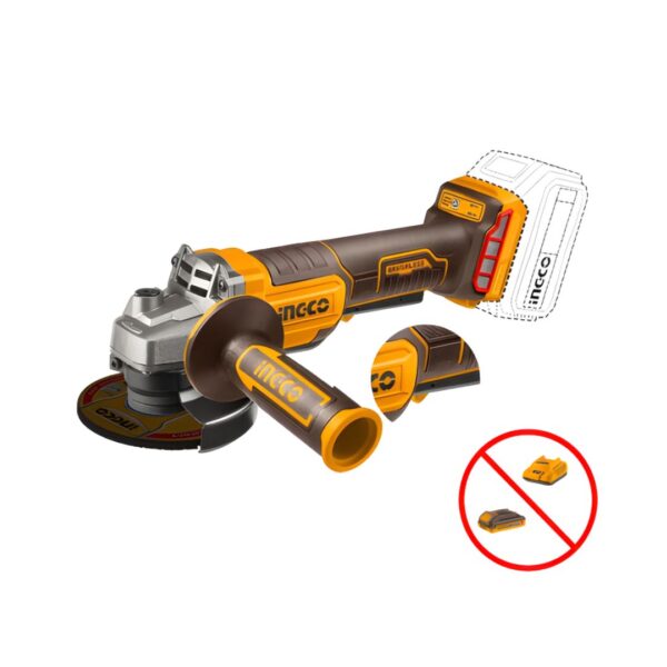 Meuleuse d'angle 20V Brushless 1200W INGCO - ingco-maroc.com - 3