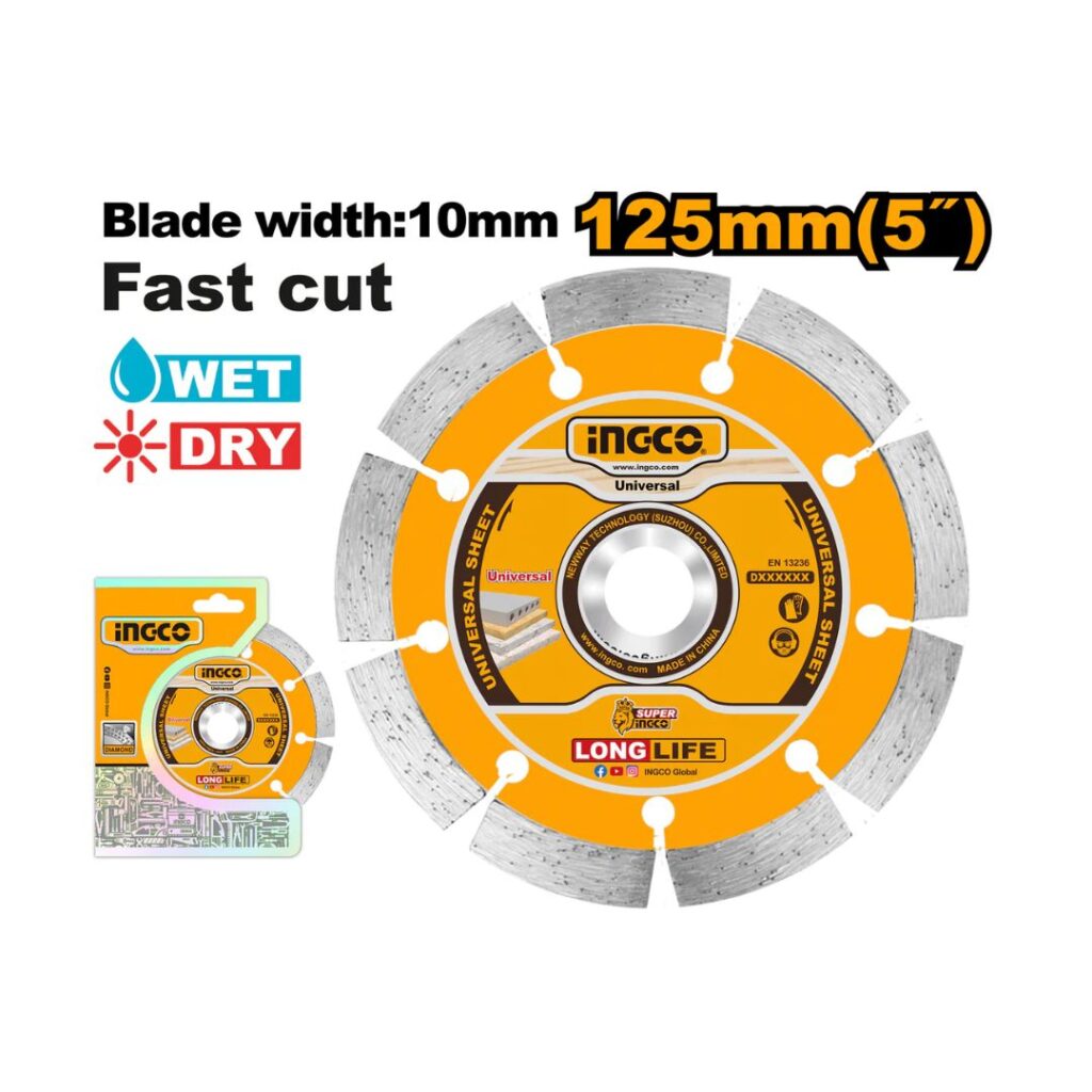 DISQUE DIAMANT 125MM A EAU ET SEC INGCO - ingco-maroc.com
