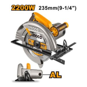 Scie circulaire 235mm 2200W + 1 lame INGCO - ingco-maroc.com