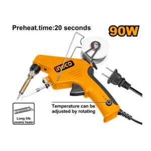 Pistolet à souder avec alimentation en soudure INGCO - ingco-maroc.com