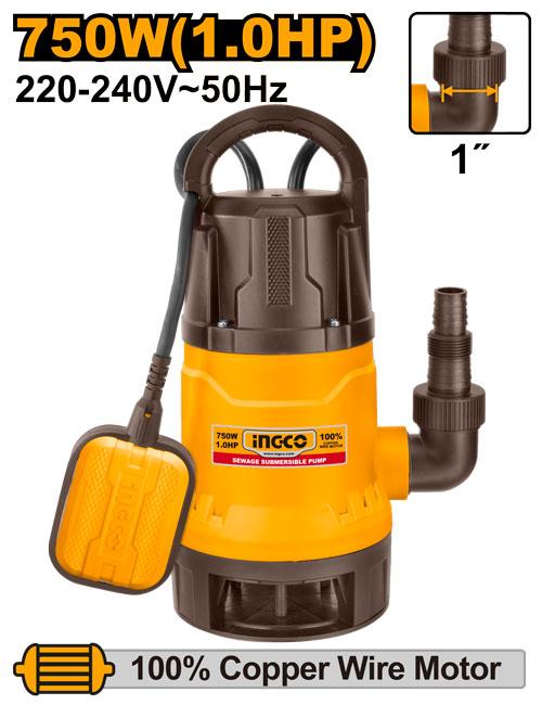 Pompe submersible 750W 1HP INGCO - ingco-maroc.com