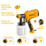 Pistolet à peinture 450W INGCO - ingco-maroc.com - 6